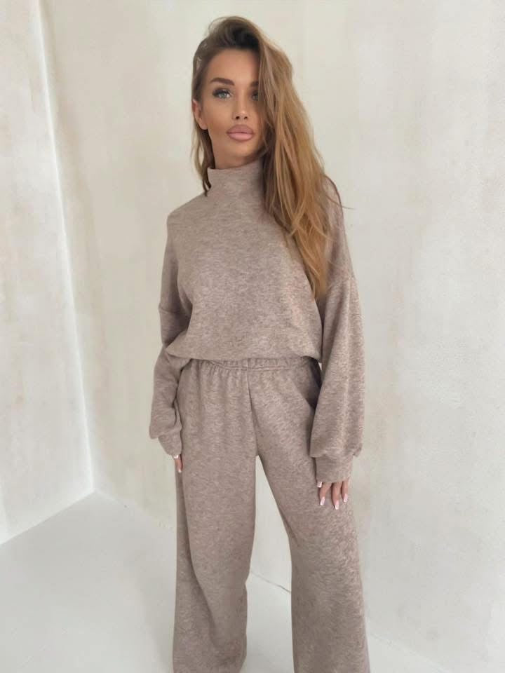 Komplet AGATHA ciemny beż