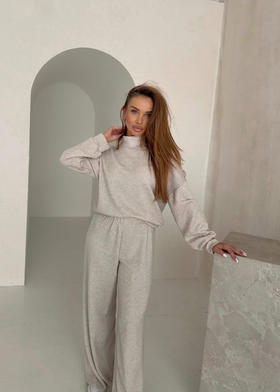 Komplet AGATHA jasny beż