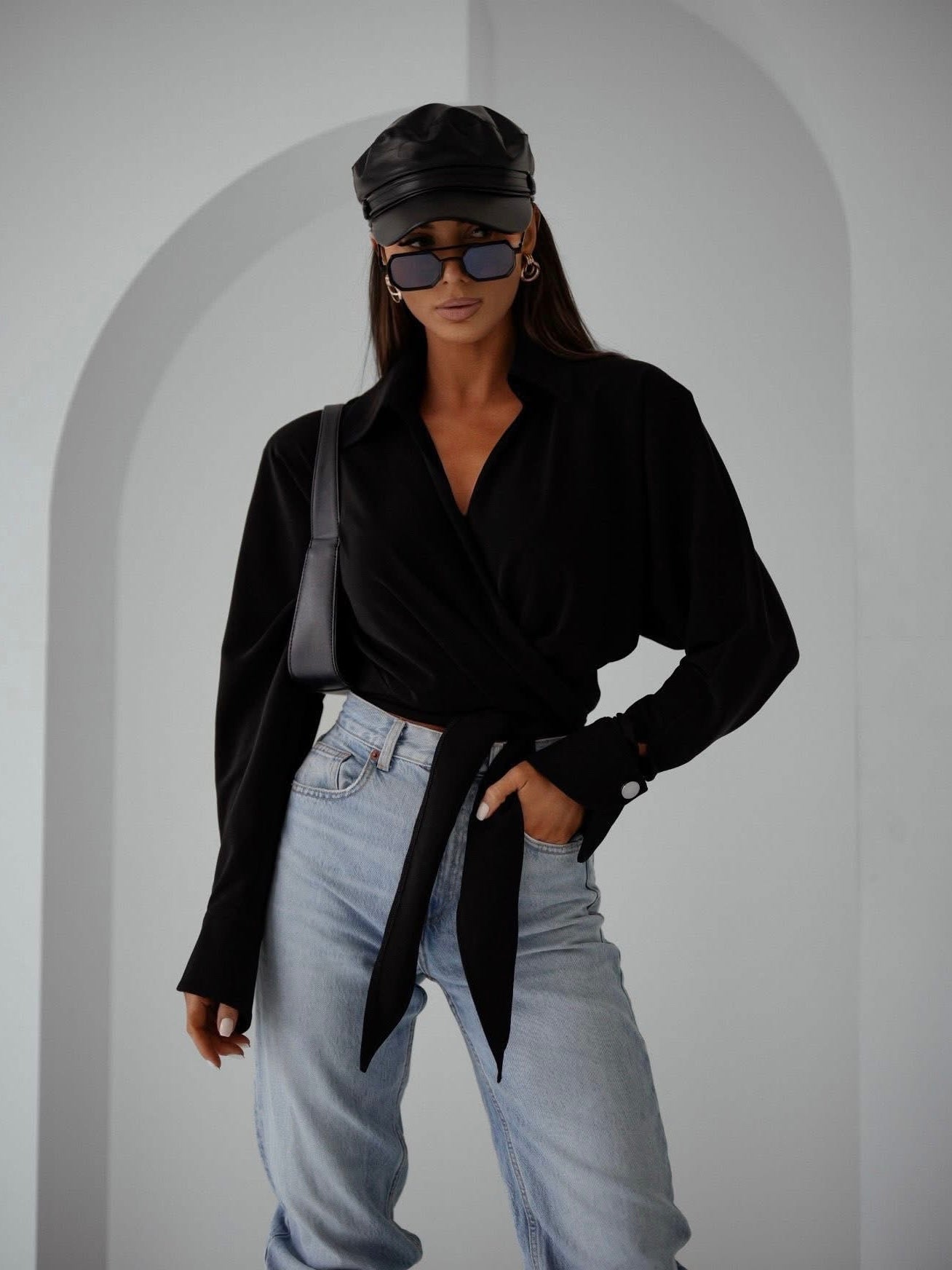 Elegancka koszula damska czarna